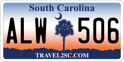SC license plate ALW506