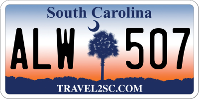 SC license plate ALW507