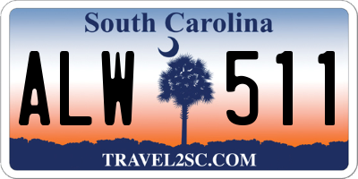 SC license plate ALW511