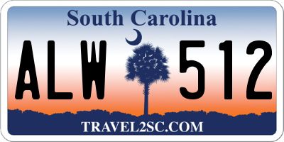 SC license plate ALW512