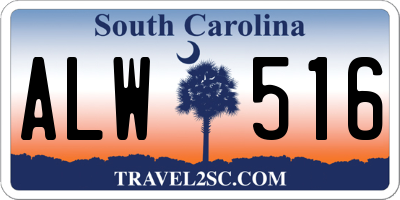 SC license plate ALW516