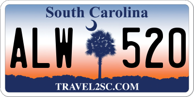 SC license plate ALW520