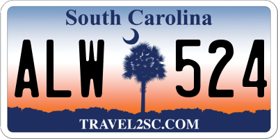 SC license plate ALW524