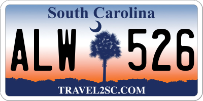 SC license plate ALW526