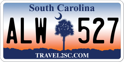 SC license plate ALW527