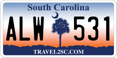 SC license plate ALW531