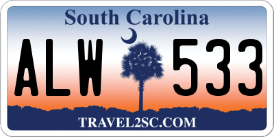 SC license plate ALW533