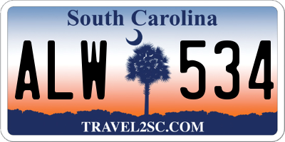 SC license plate ALW534