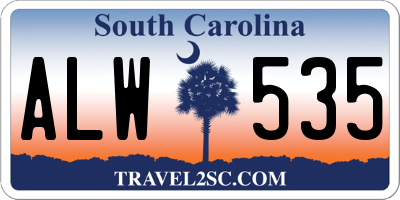 SC license plate ALW535