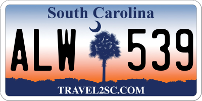 SC license plate ALW539