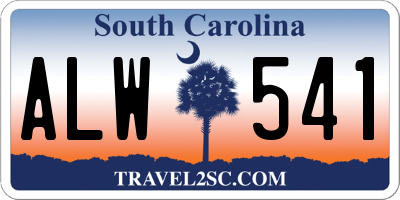 SC license plate ALW541