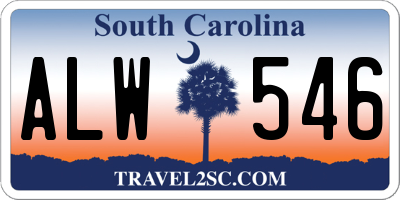 SC license plate ALW546
