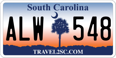 SC license plate ALW548