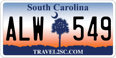 SC license plate ALW549
