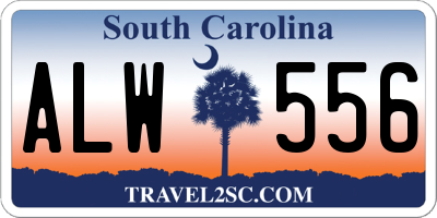 SC license plate ALW556