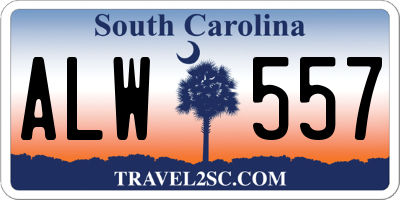 SC license plate ALW557