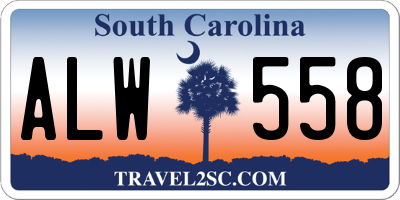 SC license plate ALW558