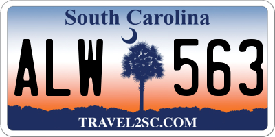SC license plate ALW563