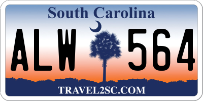 SC license plate ALW564