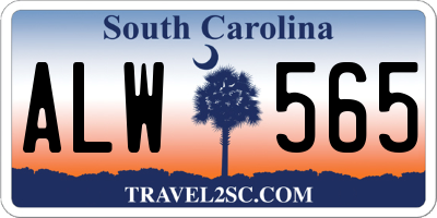 SC license plate ALW565