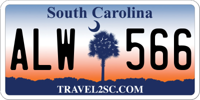 SC license plate ALW566