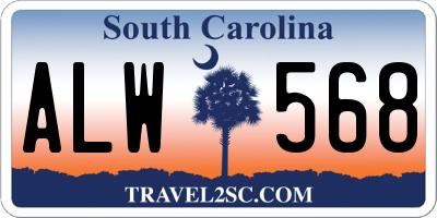 SC license plate ALW568