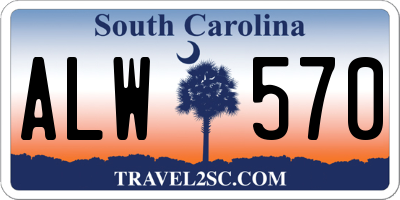 SC license plate ALW570