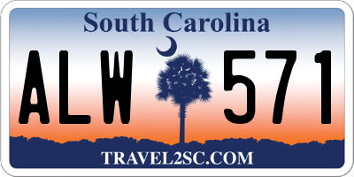 SC license plate ALW571
