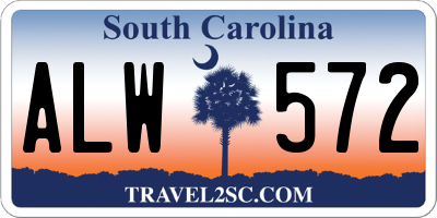 SC license plate ALW572