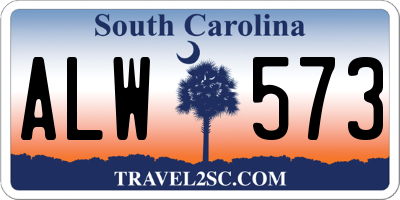 SC license plate ALW573