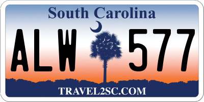 SC license plate ALW577
