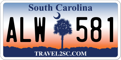 SC license plate ALW581