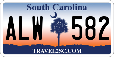 SC license plate ALW582