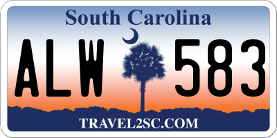 SC license plate ALW583