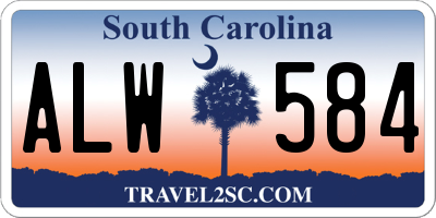 SC license plate ALW584