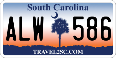 SC license plate ALW586