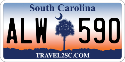SC license plate ALW590