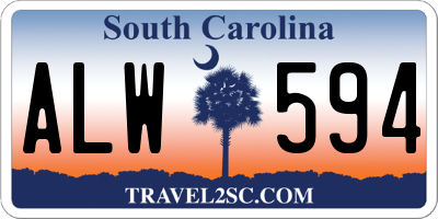 SC license plate ALW594