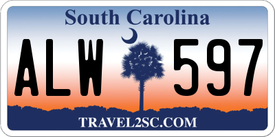 SC license plate ALW597