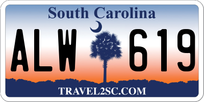 SC license plate ALW619