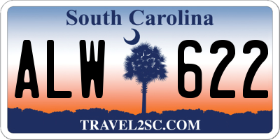 SC license plate ALW622
