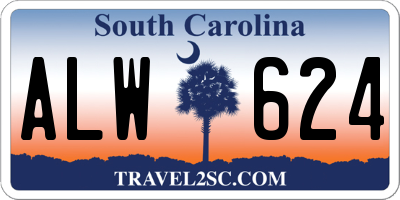 SC license plate ALW624