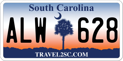 SC license plate ALW628