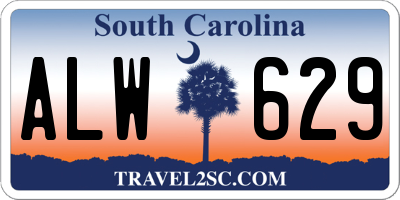 SC license plate ALW629