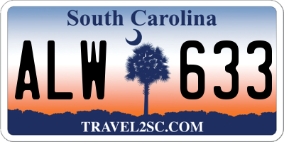 SC license plate ALW633