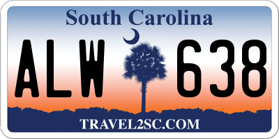 SC license plate ALW638