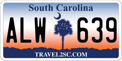 SC license plate ALW639