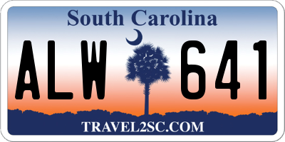 SC license plate ALW641