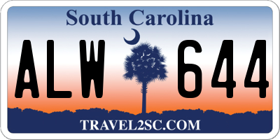 SC license plate ALW644