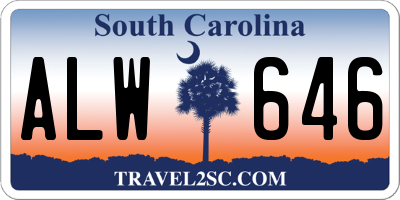 SC license plate ALW646